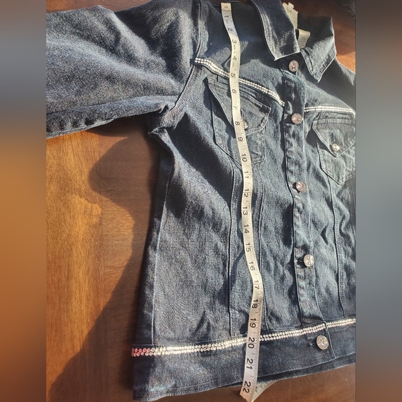 Dg2 Rhinestone Jean Jacket Size Small - Picture 10 of 10